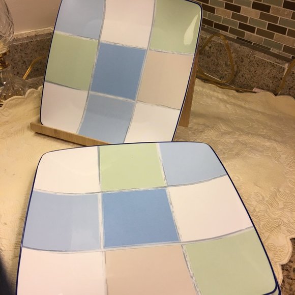 6 pc’s Mint Condition Noritake Ambience Java Blue 10.5" plate set - Picture 1 of 5
